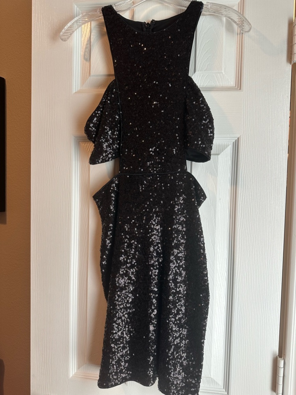 Express Black Sequin Mini Dress